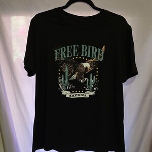 Amazon Black Free Bird Graphic Tee